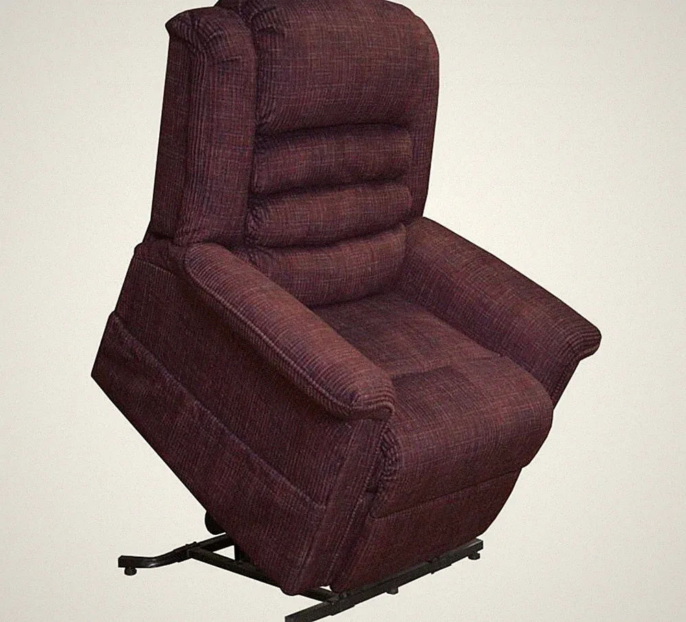 Catnapper Soother Power Lift Chair Full Lay-Out Chaise Recliner Massage Wine