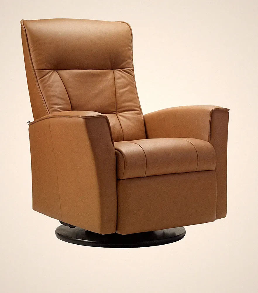 Fjords Ulstein Swing Relaxer Power Electric Recliner Chair NL Cappuccino Leather