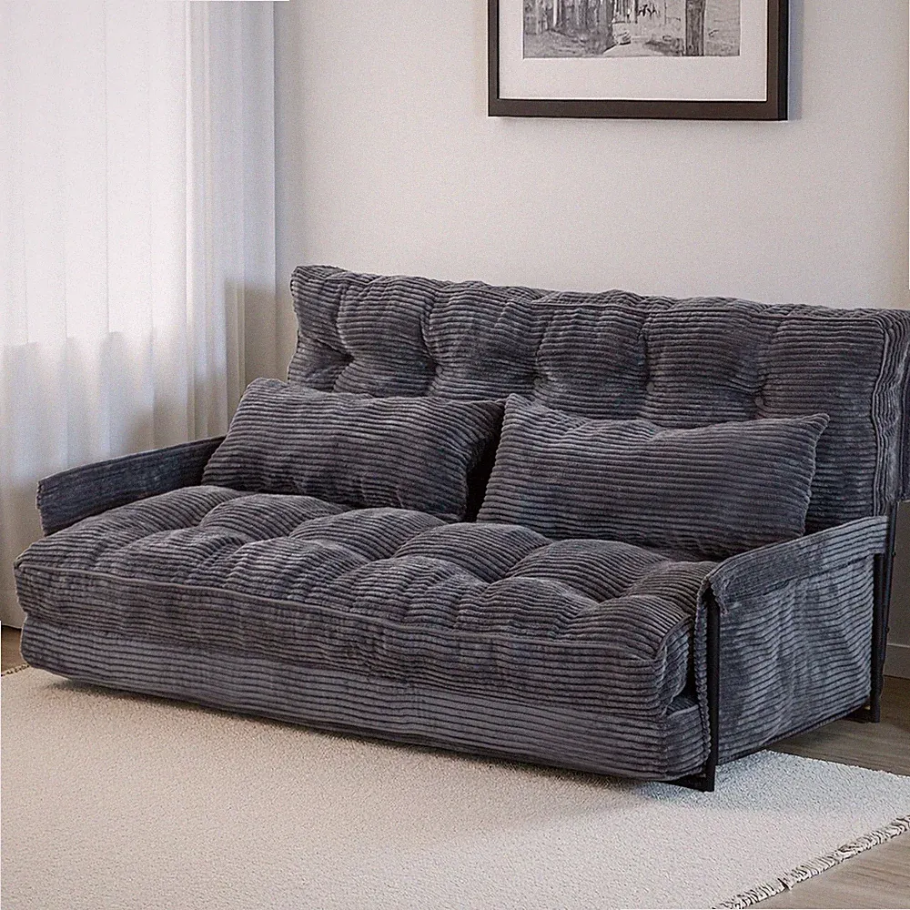 MAXYOYO Convertible Floor Sofa,Bean Bag Sofa with Pillows,Adult Lazy Sofa