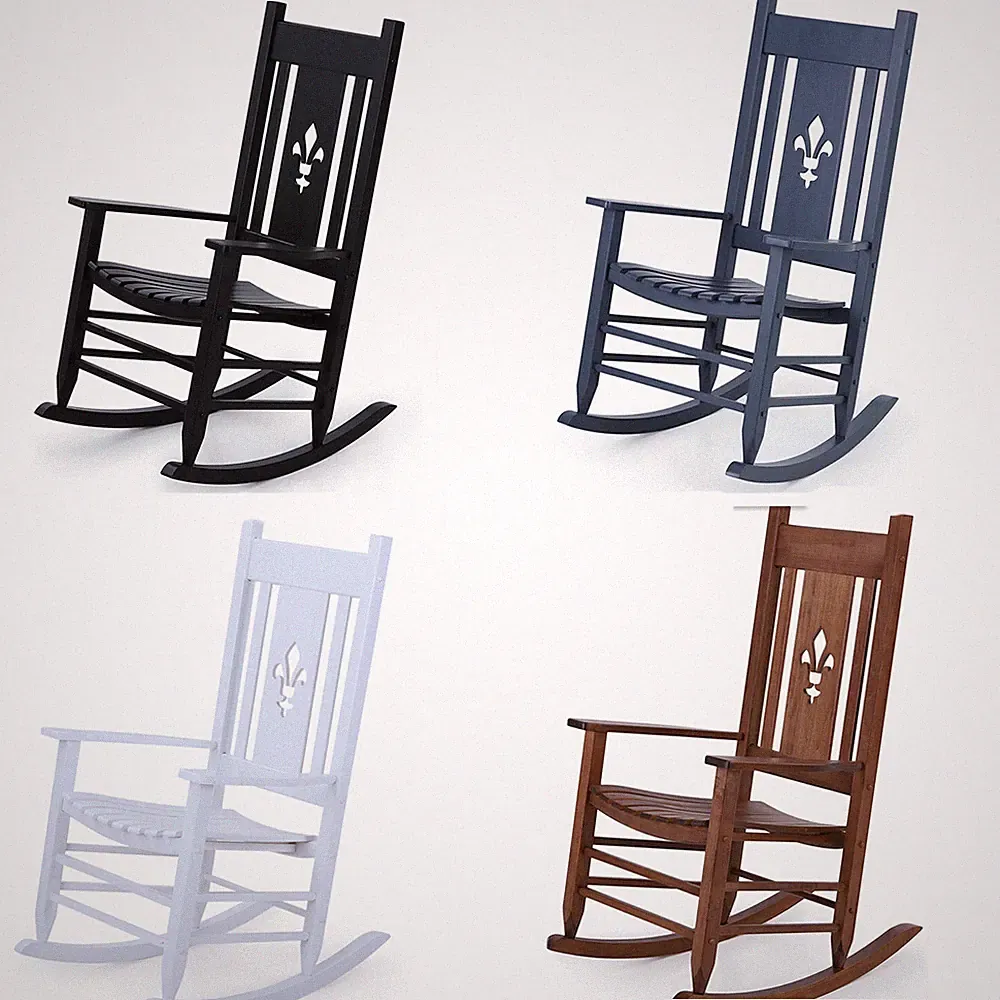 Patio Rocking Chairs Outdoor Wooden Rocker Lounger Recliner for Porch
