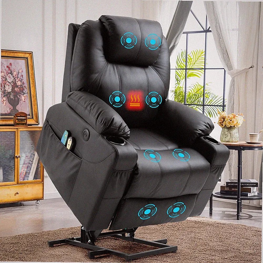 Power Lift Recliner Chair Electric Massage Reclining Chair with Heat for Elderly