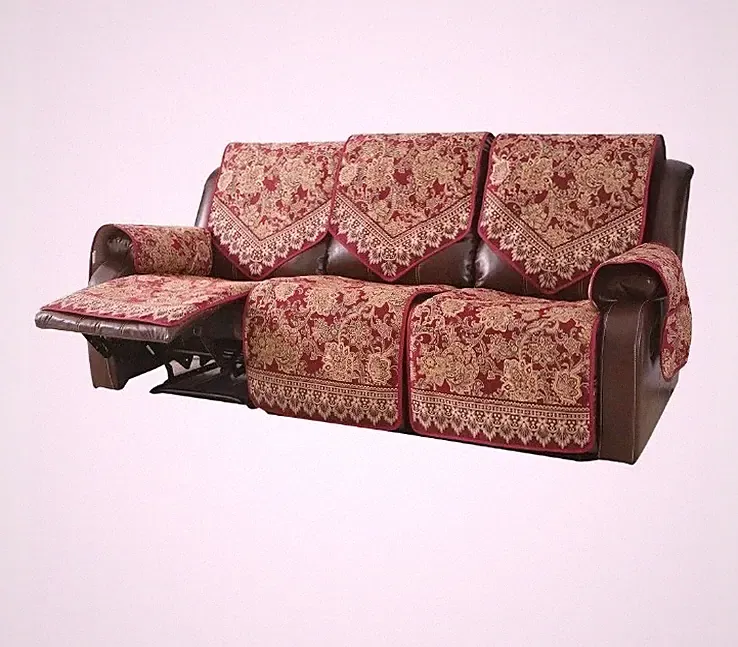 Waterproof Jacquard Floral Recliner Sofa Cover Couch for 3 Seats NEW
